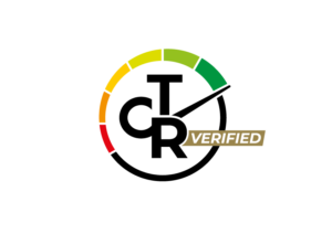 Foto della certificazione TCR, con logo, colori accesi e positivi, verified.